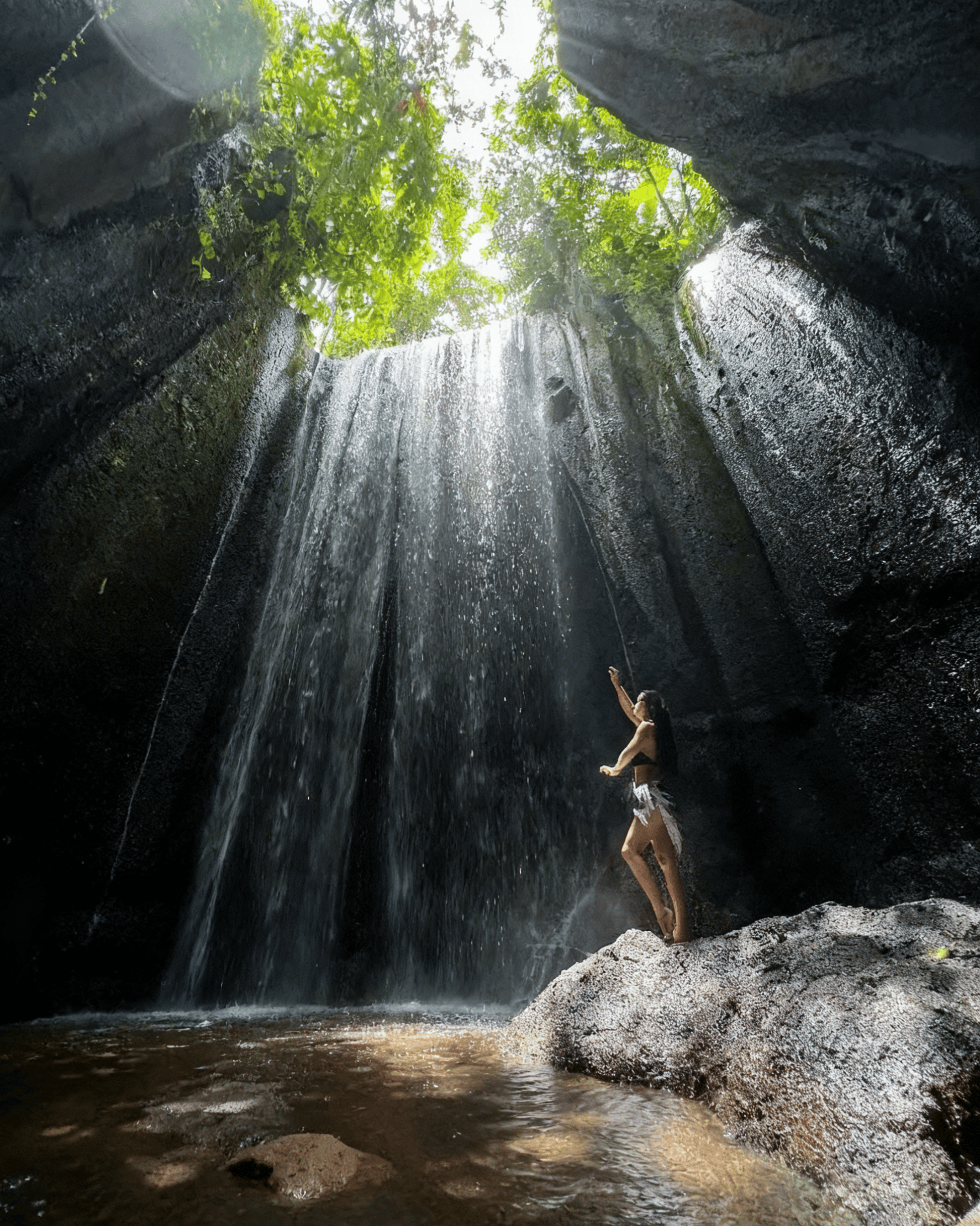 Bali: Tour zu den Wasserfällen Goa Rang Reng, Suwat und Tukad Cepung
