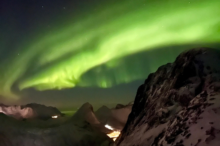 Senja: Northern Lights Snowshoe Hike with Guide & Snacks