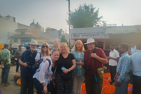 Jaipur : Marché aux fleurs, Fort d&#039;Amber, Temple des singes et visite de la villeVisite guidée sans guide
