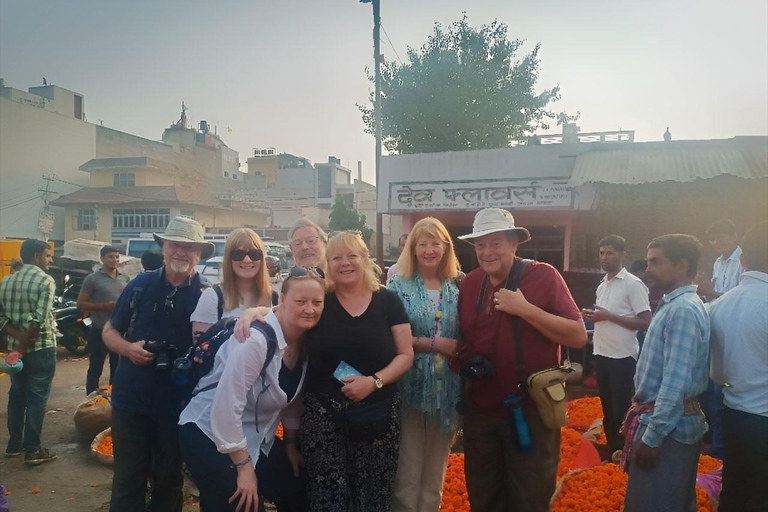 Jaipur : Marché aux fleurs, Fort d&#039;Amber, Temple des singes et visite de la villeVisite guidée sans guide