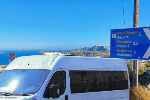 Santorini: Airport/Port Arrival Experience with Scenic Stop Santorini: Port Arrival Experience to Hotel.
