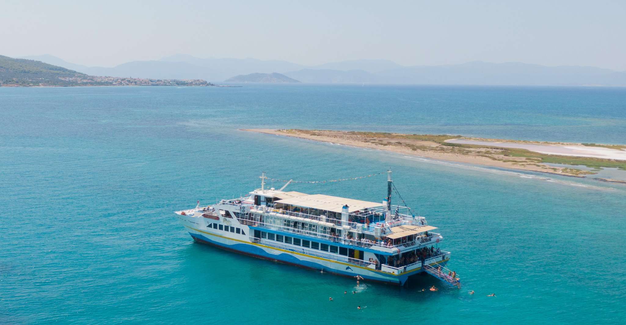 Athens: Islands Swimming Day Cruise. DJ, Lunch & Drinks inc.
