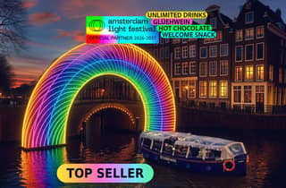 Amsterdam: Light Festival Boot mit unbegrenzten Getränken und Snacks