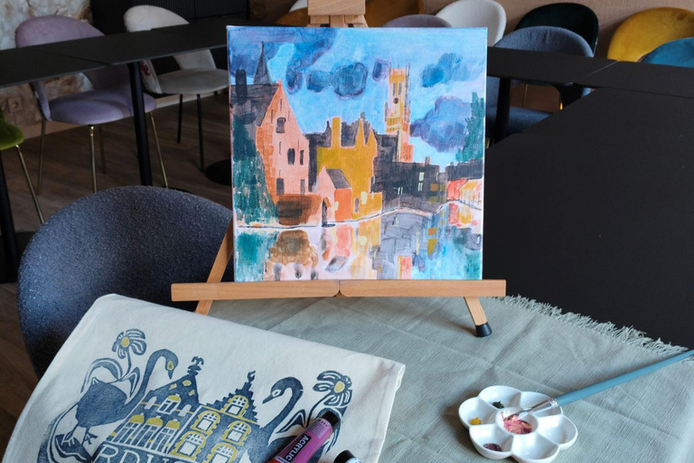 Bruges: Paint and Sip with Champagne and Chocolate