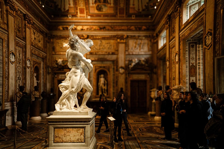 Rome : Entrée de la Galerie Borghèse avec des billets coupe-file