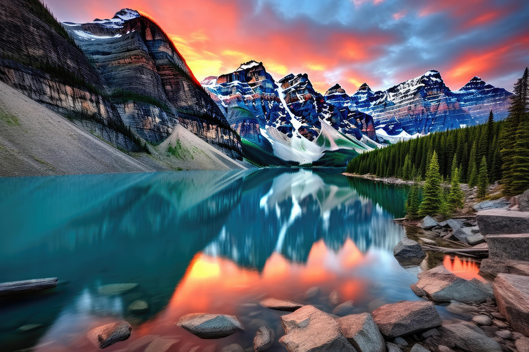 Von Banff/Canmore: Shuttle zum Moraine Lake und Lake LouiseShuttle von Banff