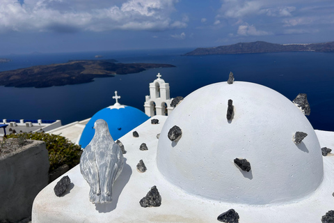 Santorini: tour in nave da crociera con trasferimento in barca