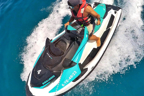 Corralejo: Jet Ski Adventure Tour to Lobos (no license) 40 minutes Jetski excursion with pickup and drop off service