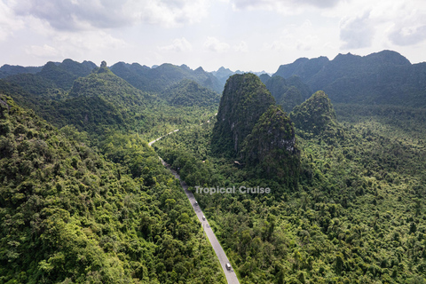 河内：下龙湾至兰哈湾 - 猫巴岛一日游从河内出发，乘坐豪华巴士（22 座）