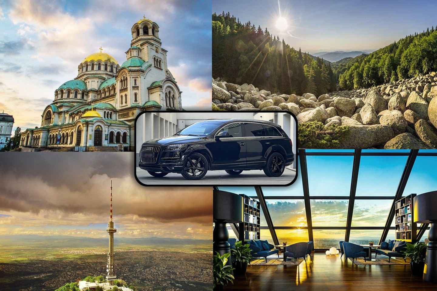 Sofia frá toppnum og Alexander Nevski dómkirkjan