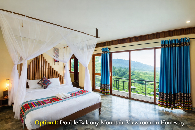 From Hanoi: 3-Day Ninh Binh & Pu Luong Nature Adventure Option 2: Deluxe Hotel & Deluxe Resort with Mountain View