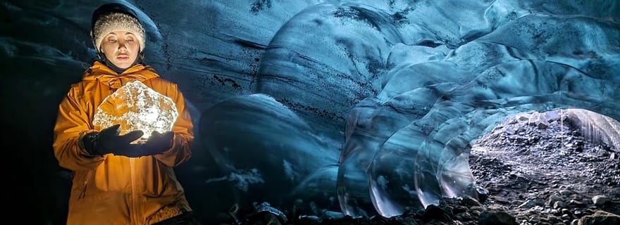 Visite de la grotte de glace de Jökulsárlón, au cœur du glacier Vatnajökull