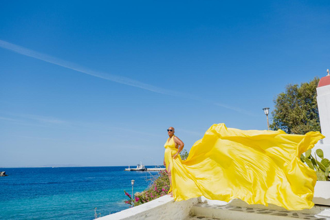 Vestido Voador Santorini Photoshoot