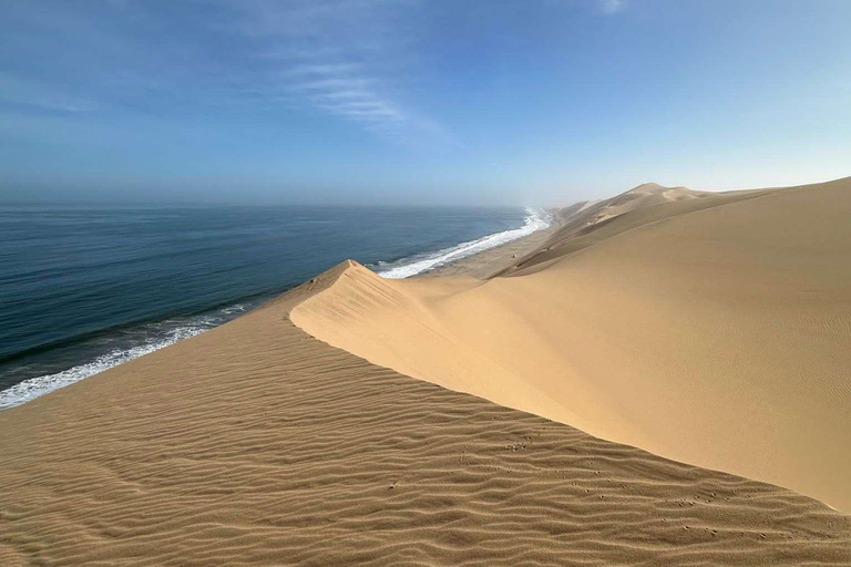 Small Group Sandwich Harbour 4x4 tour where dunes meet ocean