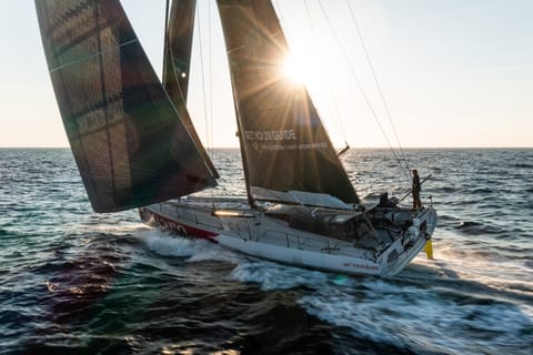 Racing Yacht Sailing Trip w/ Pro Skipper Tanguy Le Turquais