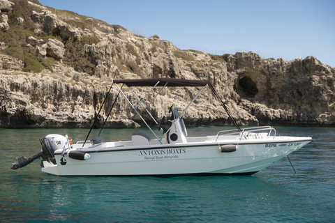 Chania: Boat Rental Almyrida Half day trip