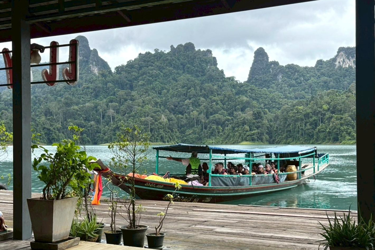 Khao Sok: Overnight Raft House Cheow Lan Lake & Coral Cave Option 1: Join Trip Raft House with Fan & *Shared Bathroom