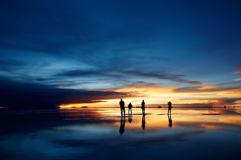 Bolivia: Zonsondergang op de zoutvlakte van Salar de Uyuni