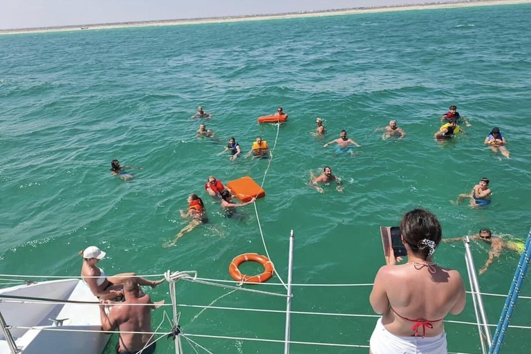 Djerba: Exclusive Catamaran Experience & Crystal-Clear Swimming Stop Djerba: Exclusive Catamaran Experience & Crystal Clear Swim Break