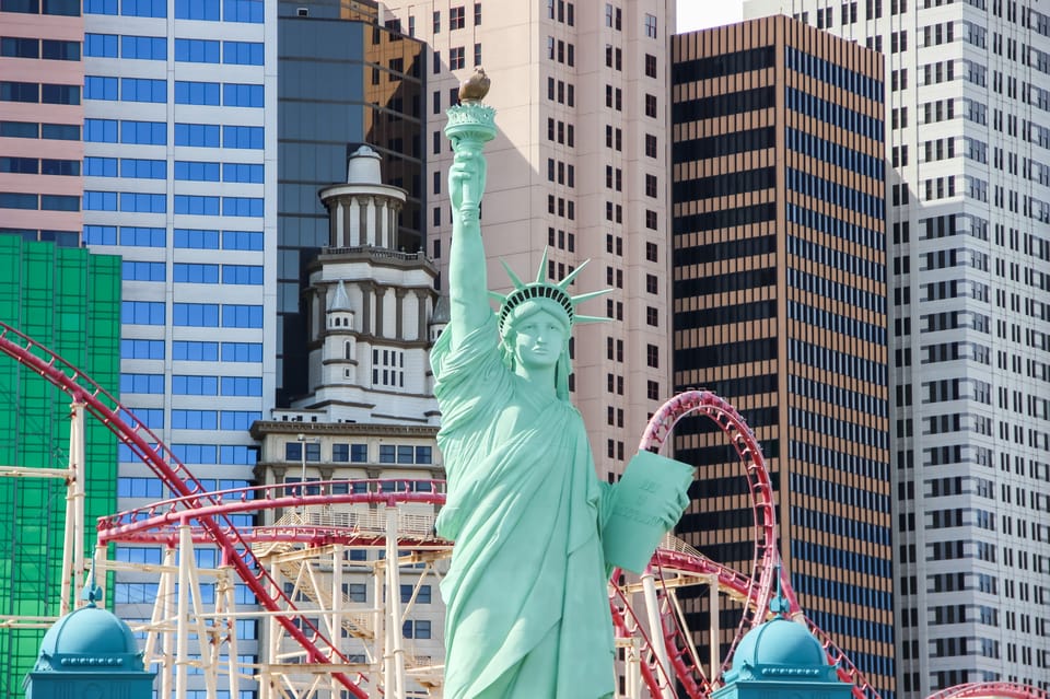 The Big Apple Coaster at the New York New York Hotel and C…