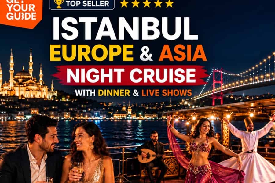 Avondrondvaart door Europa en Azië met diner en shows