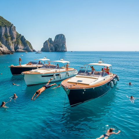 Capri All Inclusive Boat Cruise with City Tour from Positano