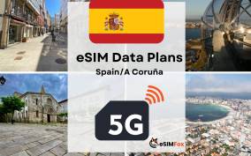 A Coruna: eSIM Internet Data Plan for Spain 4G/5G