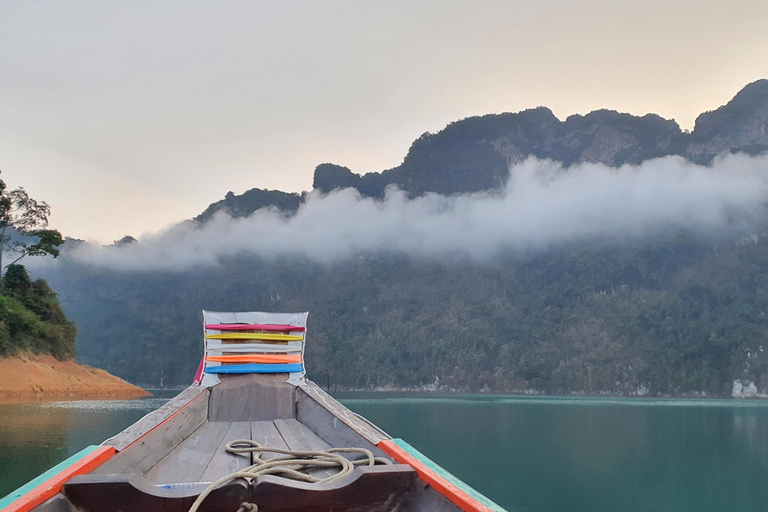Phuket or Anywhere: Private Boat Cheow Lan Lake>Diamond Cave Option 2: From Krabi with Roundtrip Hotel Transfer