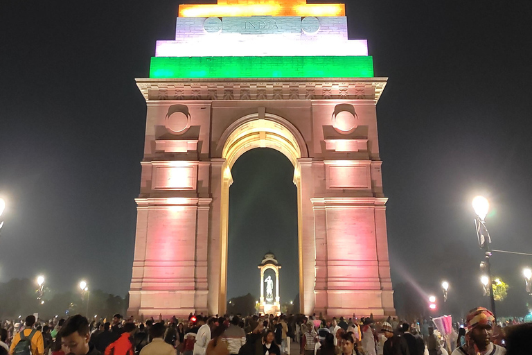 Delhi: Avondtour met India Gate, Rashtrapati Bhavan