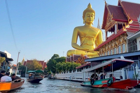 2 horas de tour privado en barco por los canales de Bangkok: Barco Tradicional