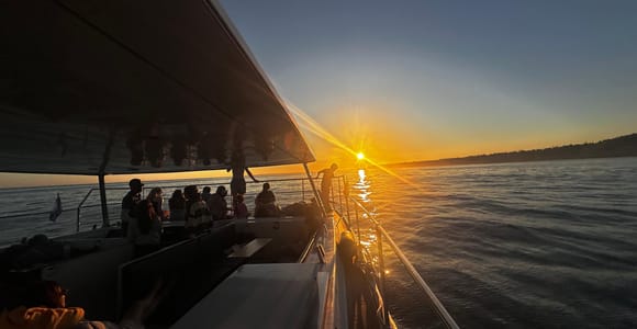 Portimão: Sunset Cruise on Electric Catamaran