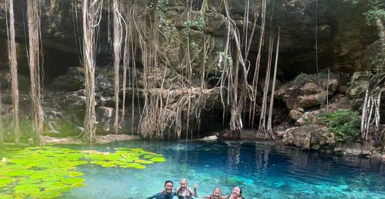 メリダ発：田園地帯のセノーテ4か所探索（伝統的なランチ付き