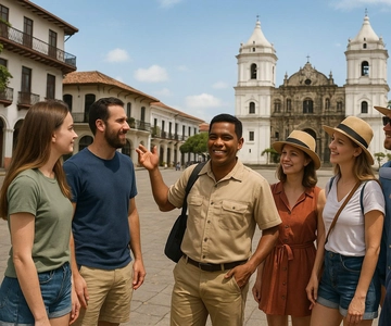 Visita histórica a pie por Panamá con brindis al final