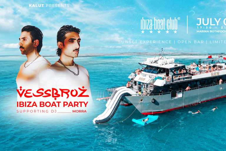 Ibiza Sunset Boat Party | Open Bar, Swim Stop & DJ Set