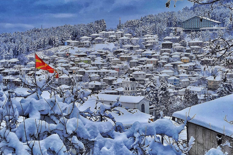 Krusevo, il monastero di Zrze e il villaggio di Babino da Skopje