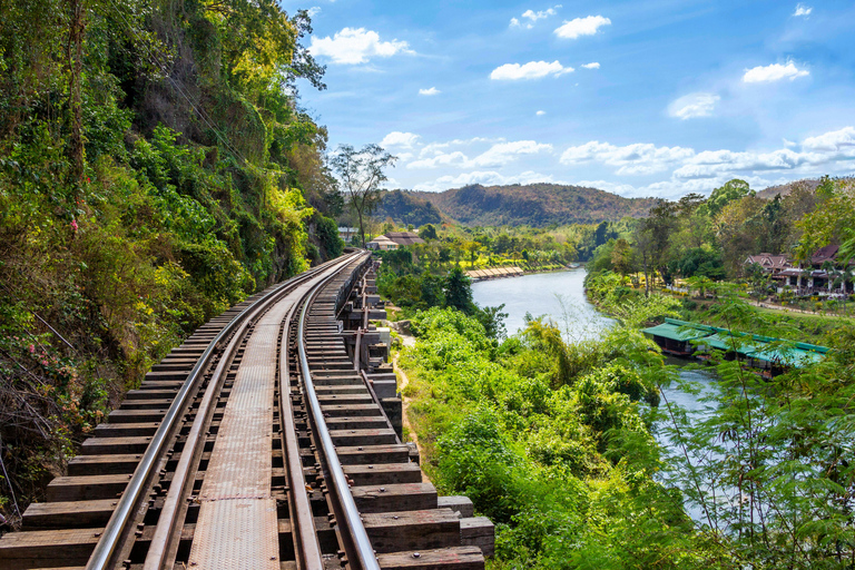 FromBangkok: Kanchanaburi Waterfall Day Trip with Train Ride