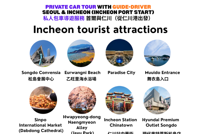 (Return Assurance) Seoul Private Car Cruise Shore Excursion
