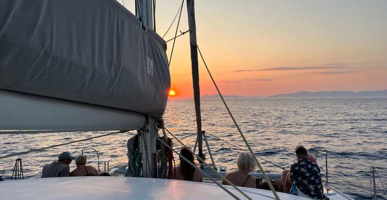 Rhodes Croisi Re En Catamaran Au Coucher Du Soleil Getyourguide