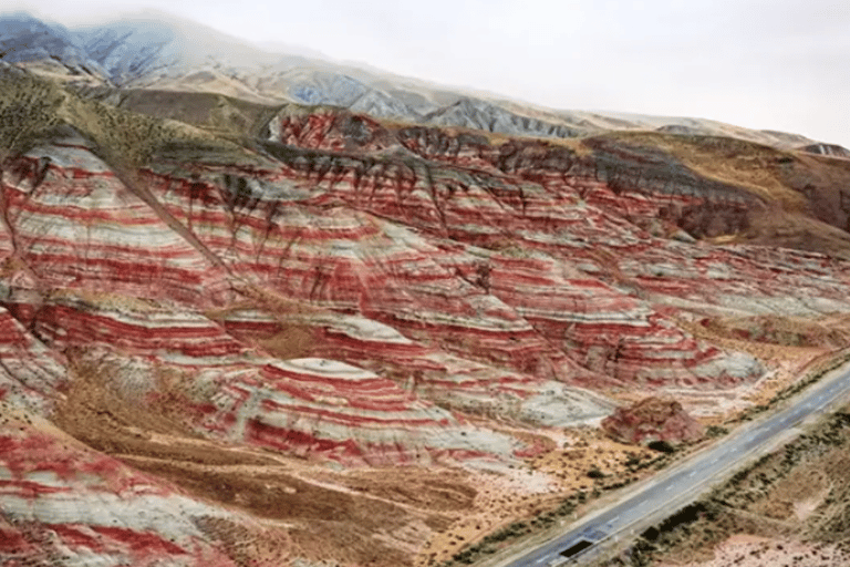 From Baku: Candy Cane Mountains Day Trip with Hike