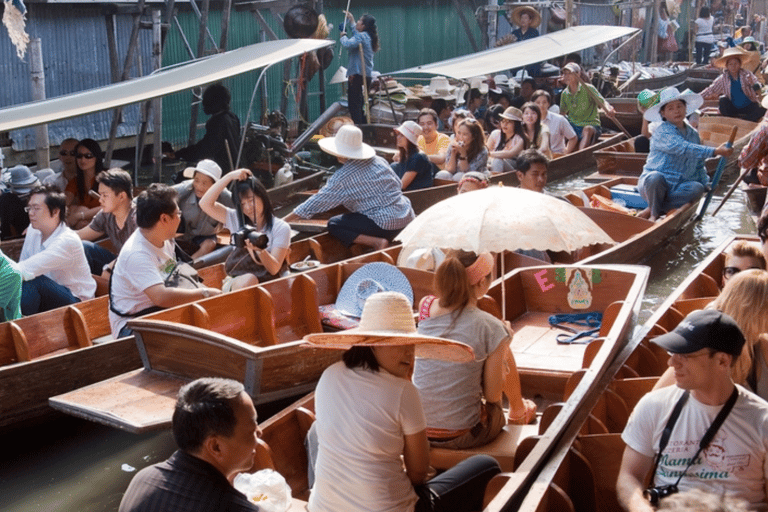 Floating Mkt & Maeklong Mkt Tour | Private Charter from Bkk 10 hours / Van / Floating Mkt+Boat