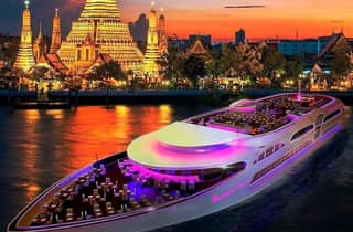 Bangkok: Romantische Dinner-Bootsfahrt auf der Wonderful Pearl
