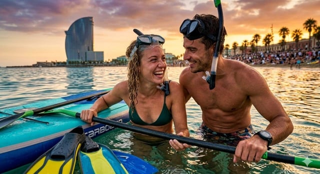 Barcelona: Experiență de SUP, snorkeling și secrete locale