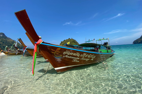 Passeio de um dia pelas 4 ilhas de Krabi em lancha rápida ou barco de cauda longaPasseio de barco de cauda longa