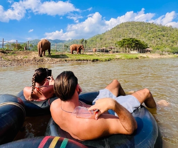 Chiang Mai Half-Day Tubing & Elephant Feeding Adventure