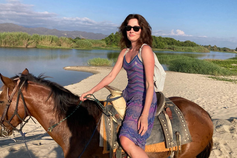 Sunset by Horse on the Beach