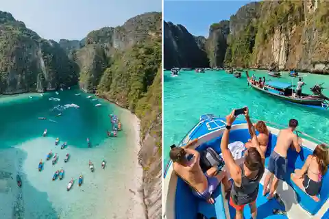 Au départ de Krabi : Excursion d'une journée en bateau rapide dans les îles Phi Phi