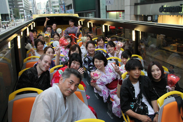 Tokyo: 70 minuter Sightseeingbuss med öppet tak och ljudguideBay Course 12:40 Avresa