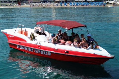 Rethymno: Speedboat Tour with Swim and Snorkel