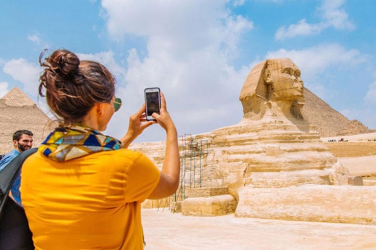 Caïro: Gizeh-piramides, sfinx en Nationaal Museum met lunchPrivérondleiding met toegangsprijzen