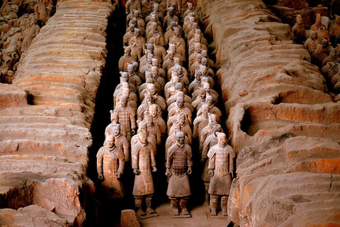 Xi&#039;an classique : Visite guidée en bus de l&#039;Armée de terre cuiteVisite en bus de l&#039;armée de terre cuite+muraille de la ville ancienne